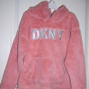 VGUC DKNY Girls Hooded Pink Sweatshirt Size 4T